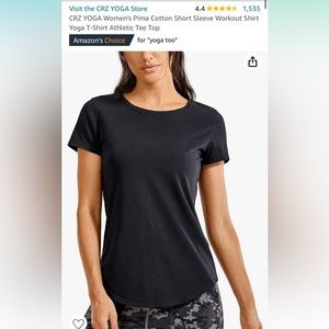 CRZ Yoga Black Workout Shirt